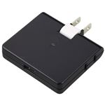 5個セット YAZAWA 雷ガード付コーナータップ2AC+1USB2.4Aブラック H6CK3001UBKX5