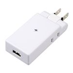 5個セット YAZAWA 雷ガード付極小タップ2AC+1USB2.4Aホワイト H6MK3001UWHX5