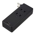 5個セット YAZAWA 雷ガード付サイドタップ3AC+1USB2.4Aブラック H6SK4001UBKX5