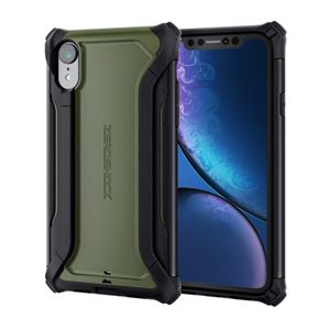 エレコム iPhone XR/ZEROSHOCK/Alpha/カーキ PM-A18CZEROHKH