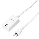 5個セット YAZAWA 1AC+2USB2.4Aタップ2m H83022UWHX5