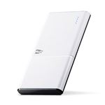 エレコム モバイルバッテリー/リチウムイオン電池/薄型/おまかせ充電対応/Type-C対応/Pile one/10000mAh/4.8A/PSE適合/ホワイト DE-M08-N10048WH