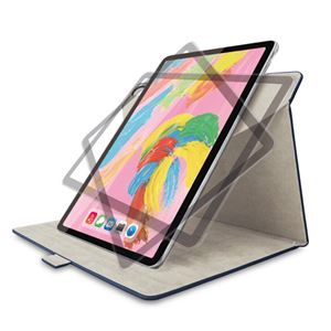 エレコム iPad Pro 11インチ 2018年モデル/フラップカバー/ソフトレザー/360度回転/ブルー TB-A18M360BU