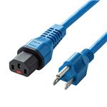 サンワサプライ 抜け防止ロック電源コード ブルー APW12-515C13LK02BL