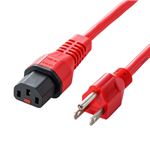 サンワサプライ 抜け防止ロック電源コード レッド APW12-515C13LK02R