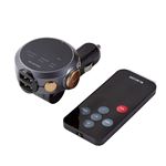 エレコム FMトランスミッター/Bluetooth/USB2ポート付/2.4A/おまかせ充電/重低音モード対応イコライザー付/リモコン付/141チャンネル/ブラック LAT-FMBTB05RBK