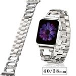 エレコム Apple Watch 40mm/ステンレスバンド/D字/シルバー AW-40BDSJDSV