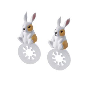 5個セット エレコム ケーブルホルダー/リングホルダー/難燃性樹脂/ウサギ EKC-CTATTA3X5