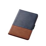 エレコム iPad mini 4/フラップカバー/ソフトレザー/フリーアングル/ツートン/ブルー×ブラウン TB-A17SPLFDTBU