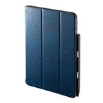 サンワサプライ iPad9.7インチケース Apple Pencil収納ポケット付き ブルー PDA-IPAD1014BL