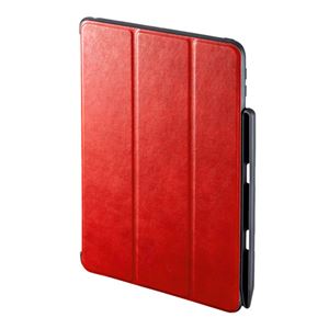 サンワサプライ iPad9.7インチケース Apple Pencil収納ポケット付き レッド PDA-IPAD1014R