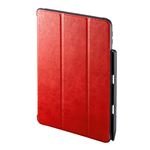サンワサプライ iPad9.7インチケース Apple Pencil収納ポケット付き レッド PDA-IPAD1014R