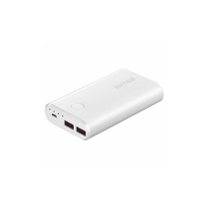 BUFFALO スマートフォン/タブレット用 モバイルバッテリー 10050mAh 自動判別 2ポート ホワイト BSMPB10020P2WH
