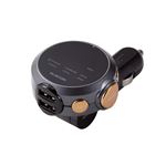 エレコム FMトランスミッター/Bluetooth/USB2ポート付/2.4A/おまかせ充電/重低音モード対応イコライザー付/141チャンネル/ブラック LAT-FMBTB05BK