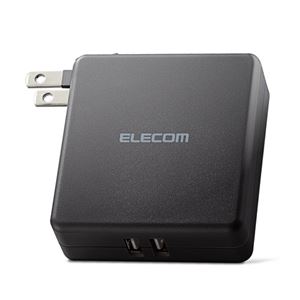 エレコム モバイルバッテリー/リチウムイオン電池/AC一体型/おまかせ充電対応/2900mAh/2.4A/PSE適合/ブラック DE-AC01-N2924BK