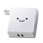 エレコム モバイルバッテリー/リチウムイオン電池/AC一体型/おまかせ充電対応/2900mAh/2.4A/PSE適合/ホワイトフェイス DE-AC01-N2924WF