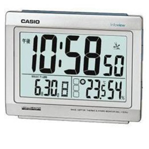 CASIO 電波時計（置き時計）生活環境お知らせ（湿度計/温度計）タイプ DQL-130NJ-8JF