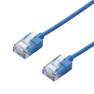 5個セット エレコム LANケーブル/CAT6A/スーパースリム/1m/ブルー LD-GPASS/BU1X5