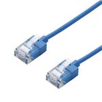 5個セット エレコム LANケーブル/CAT6A/スーパースリム/1m/ブルー LD-GPASS/BU1X5