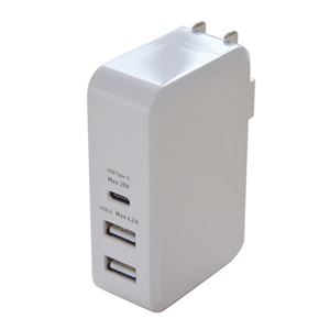 ミヨシ USB-PD対応ACアダプタ ホワイト IPA-C03/WH