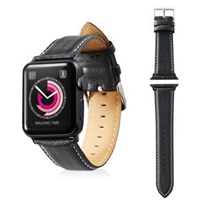 エレコム Apple Watch 38mm/ソフトレザーバンド/ラウンドボートタイプ/ブラック AW-38BDLRBBK