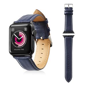 エレコム Apple Watch 38mm/ソフトレザーバンド/ラウンドボートタイプ/ネイビー AW-38BDLRBBU