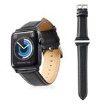 エレコム Apple Watch 42mm/ソフトレザーバンド/ラウンドボートタイプ/ブラック AW-42BDLRBBK