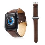 エレコム Apple Watch 42mm/ソフトレザーバンド/ラウンドボートタイプ/ブラウン AW-42BDLRBBR