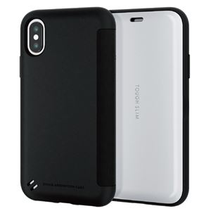 エレコム iPhone XS/TOUGH SLIM/シェルフラップ/ホワイト PM-A18BTSSWH