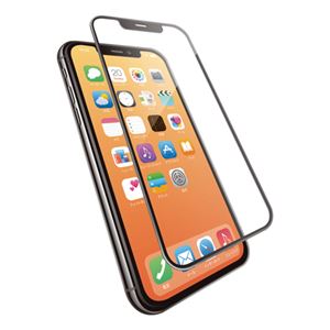 エレコム iPhone XS/フルカバーガラス/セラミックコート/ブラック PM-A18BFLGGCRBK