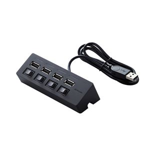 エレコム USBHUB2.0/機能主義/個別スイッチ付/セルフパワー/4ポート/100cm/ブラック U2H-TZS428SBK