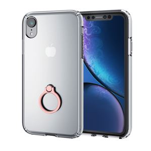 （まとめ）エレコム iPhone XR/ハイブリッドケース/リング付/ピンク PM-A18CHVCRPN【×2セット】