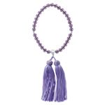 （まとめ）女性用念珠セット 玻璃紫 M80411839【×2セット】