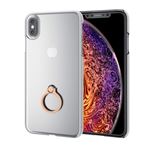 （まとめ）エレコム iPhone XS Max/シェルカバー/リング付/ゴールド PM-A18DPVRGD【×2セット】