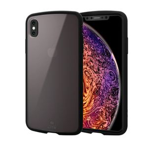 （まとめ）エレコム iPhone XS Max/TOUGH SLIM LITE/クリア/ブラック PM-A18DTSLCBK【×2セット】