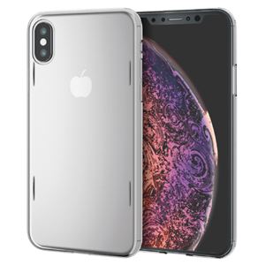 （まとめ）エレコム iPhone XS/シェルカバー/AQUA/クリア PM-A18BAQCR【×2セット】