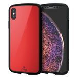 （まとめ）エレコム iPhone XS/TOUGH SLIM LITE/クリア/レッド PM-A18BTSLCRD【×2セット】