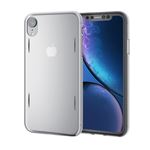 （まとめ）エレコム iPhone XR/シェルカバー/AQUA/クリア PM-A18CAQCR【×2セット】