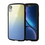 （まとめ）エレコム iPhone XR/TOUGH SLIM LITE/クリア/ブルー×イエロー PM-A18CTSLCG1【×2セット】