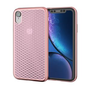 （まとめ）エレコム iPhone XR/ソフトケース/ダイヤモンドカット/サイドメッキ/ローズゴールド PM-A18CUCJMPN【×2セット】