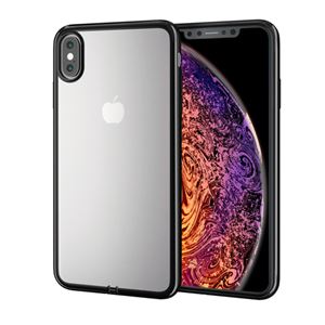 （まとめ）エレコム iPhone XS Max/ソフトケース/サイドメッキ/ブラック PM-A18DUCTMBK【×2セット】