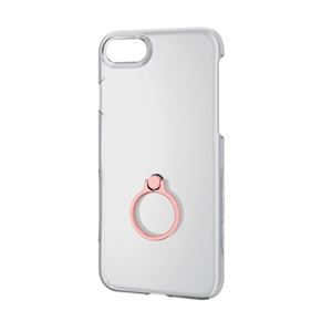 （まとめ）エレコム iPhone8/シェルカバー/リング付/ピンク PM-A17MPVRPN【×2セット】