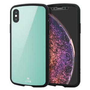 （まとめ）エレコム iPhone XS/TOUGH SLIM LITE/ライトブルー PM-A18BTSLBUL【×2セット】