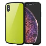 （まとめ）エレコム iPhone XS/TOUGH SLIM LITE/グリーン PM-A18BTSLGN【×2セット】