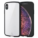 （まとめ）エレコム iPhone XS/TOUGH SLIM LITE/ホワイト PM-A18BTSLWH【×2セット】