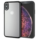 （まとめ）エレコム iPhone XS/ソフトケース/サイドメッキ/ブラック PM-A18BUCTMBK【×2セット】