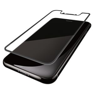 （まとめ）エレコム iPhone XR/フルカバーフィルム/衝撃吸収/指紋防止/高光沢/ブラック PM-A18CFLPGRBK【×2セット】