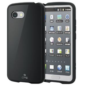 （まとめ）エレコム AQUOS R2 compact/TOUGH SLIM LITE/ブラック PM-AQR2CTSLBK【×2セット】