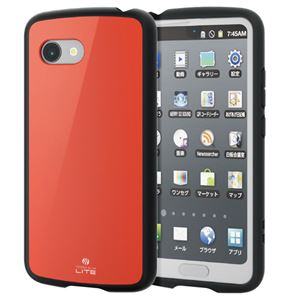 （まとめ）エレコム AQUOS R2 compact/TOUGH SLIM LITE/レッド PM-AQR2CTSLRD【×2セット】