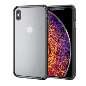 （まとめ）エレコム iPhone XS Max/ハイブリッドバンパー/ブラック PM-A18DHVBBK【×2セット】